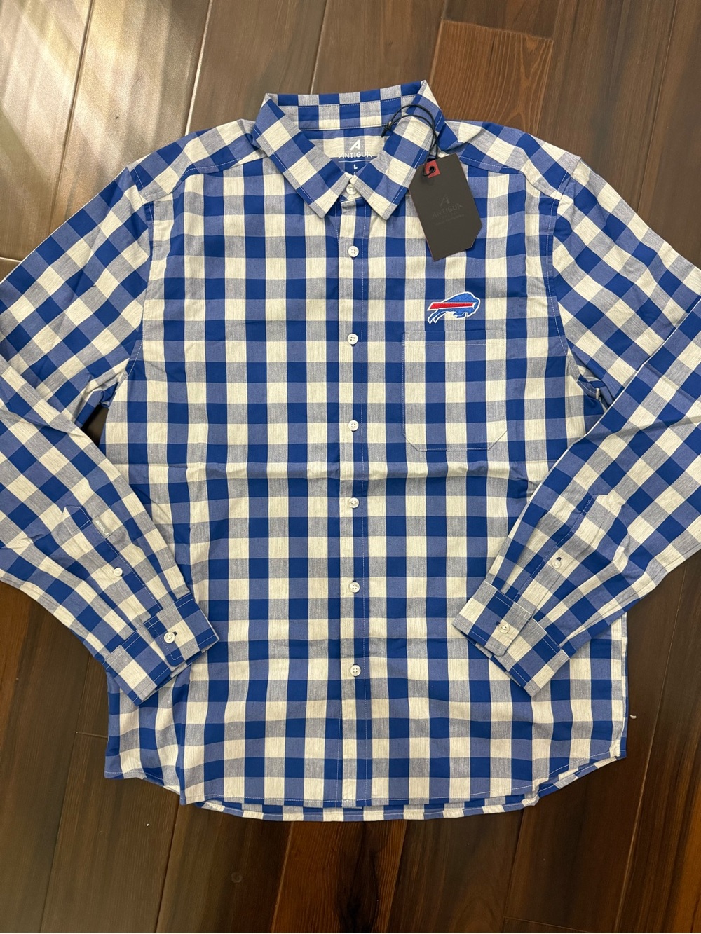 Buffalo Bills Button Down Plaid Dress Shirt